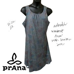 Prana Adorable Cutout Workout Dress with Built-in Bra Size XL